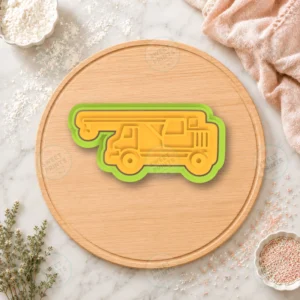 Tow Crane Truck Cookie Cutter & Stamp