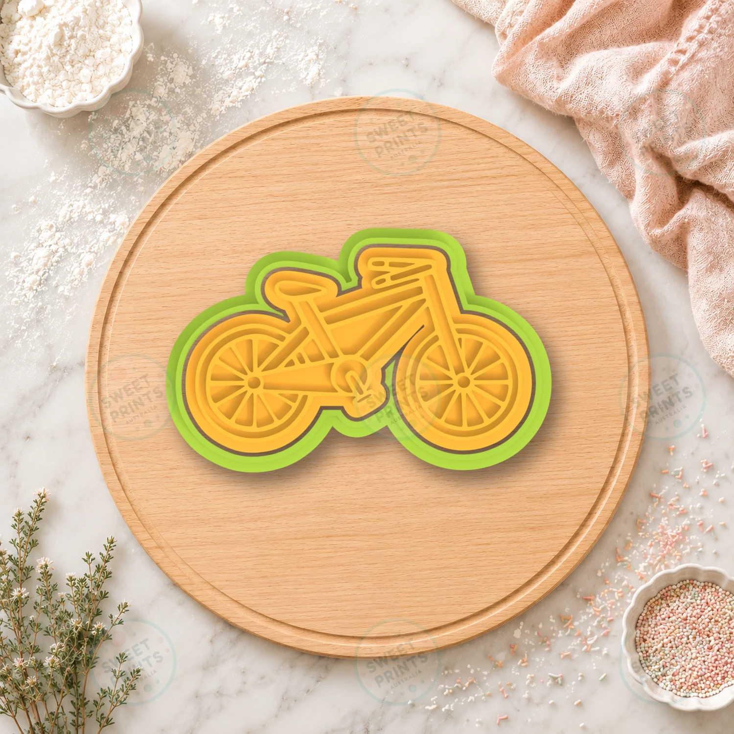 Bicycle Cookie Cutter & Stamp cookie cutter