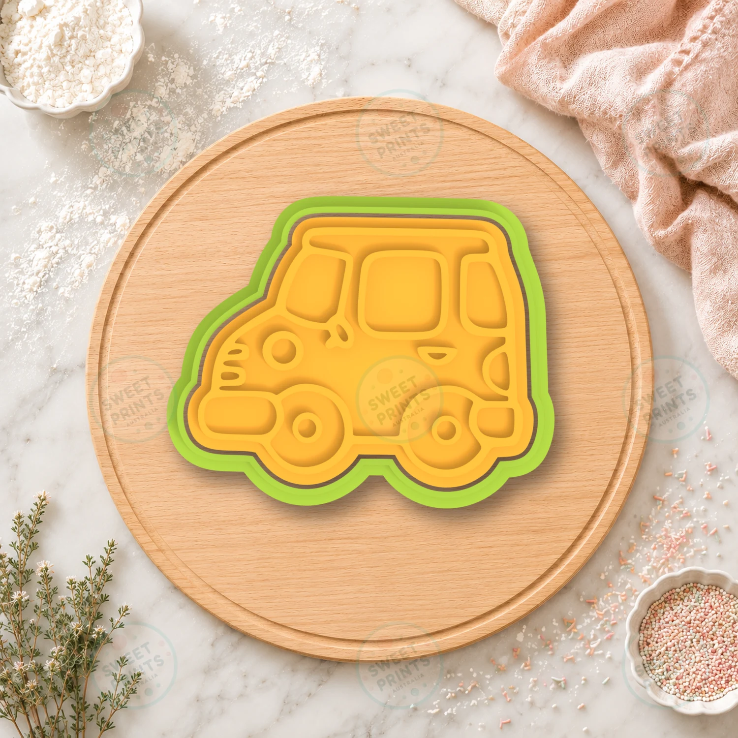 Cartoon Car Cookie Cutter & Stamp cookie cutter