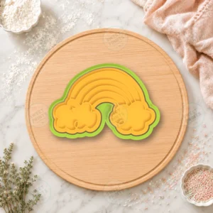 Rainbow with Clouds 2 Cookie Cutter & Stamp