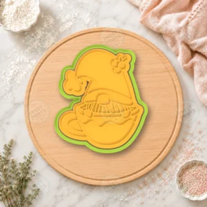 Sleepy Flower Gnome Cookie Cutter & Stamp