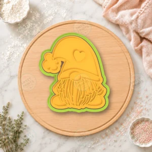 Valentine Heart Gnome Cookie Cutter & Stamp