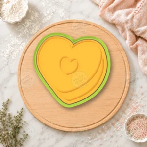Heart within Heart Cookie Cutter & Stamp