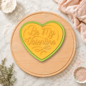 Be My Valentine Heart Cookie Cutter & Stamp