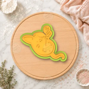 Valentine Bunny with Rose Cookie Cutter & Stamp