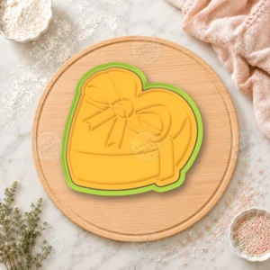 Heart Gift Box Cookie Cutter & Stamp