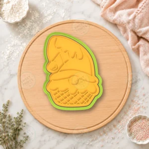 Gnome Ice Cream Cone Cookie Cutter & Stamp