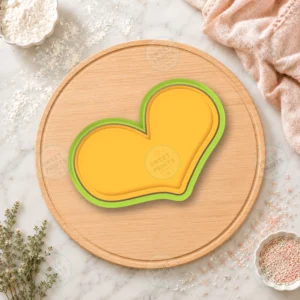 Asymmetric Heart Cookie Cutter & Stamp