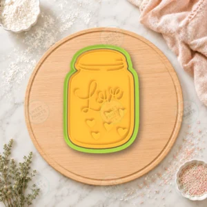 Love Mason Jar Cookie Cutter & Stamp