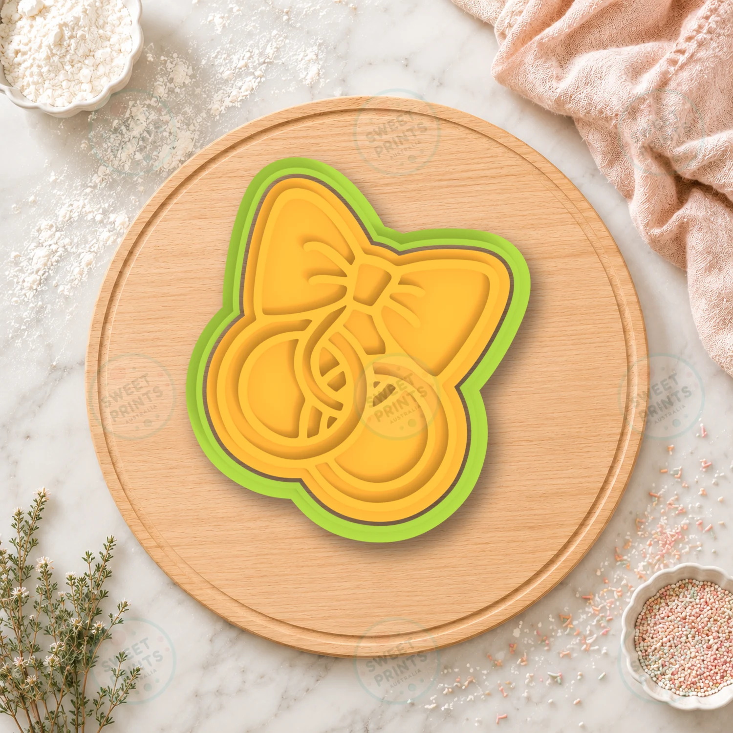 Wedding Rings Cookie Cutter & Stamp cookie cutter