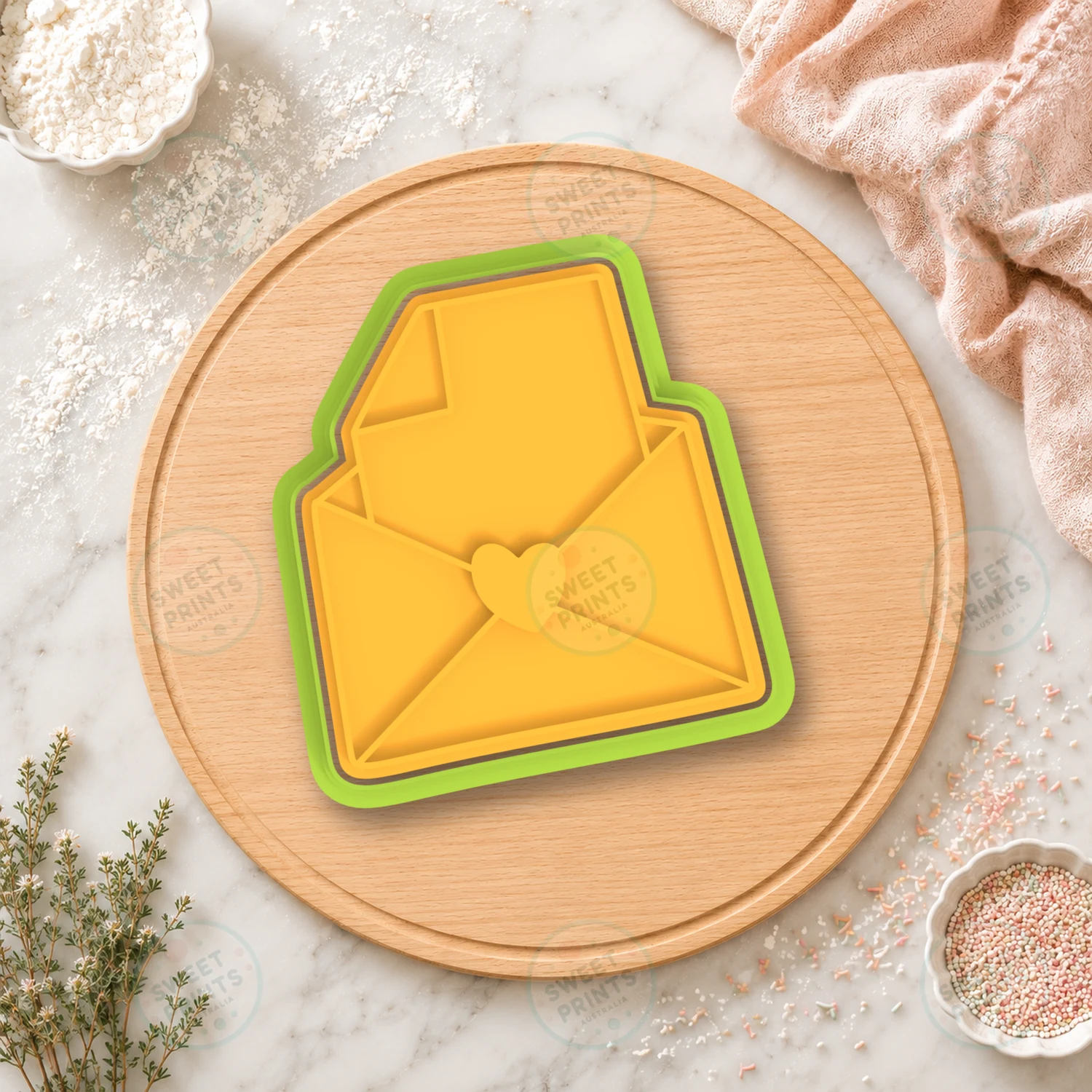 Wedding Love Letter Envelope Cookie Cutter & Stamp cookie cutter