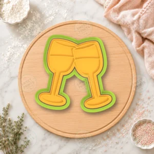 Wedding Toast Glasses Cookie Cutter & Stamp