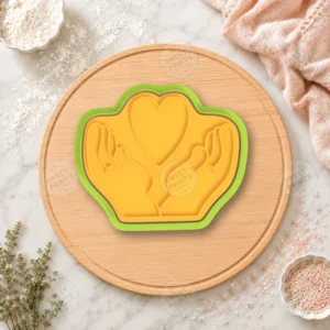 Hands Cupping Heart Cookie Cutter & Stamp