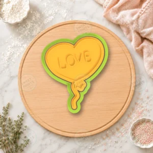 Love Heart Balloon Cookie Cutter & Stamp
