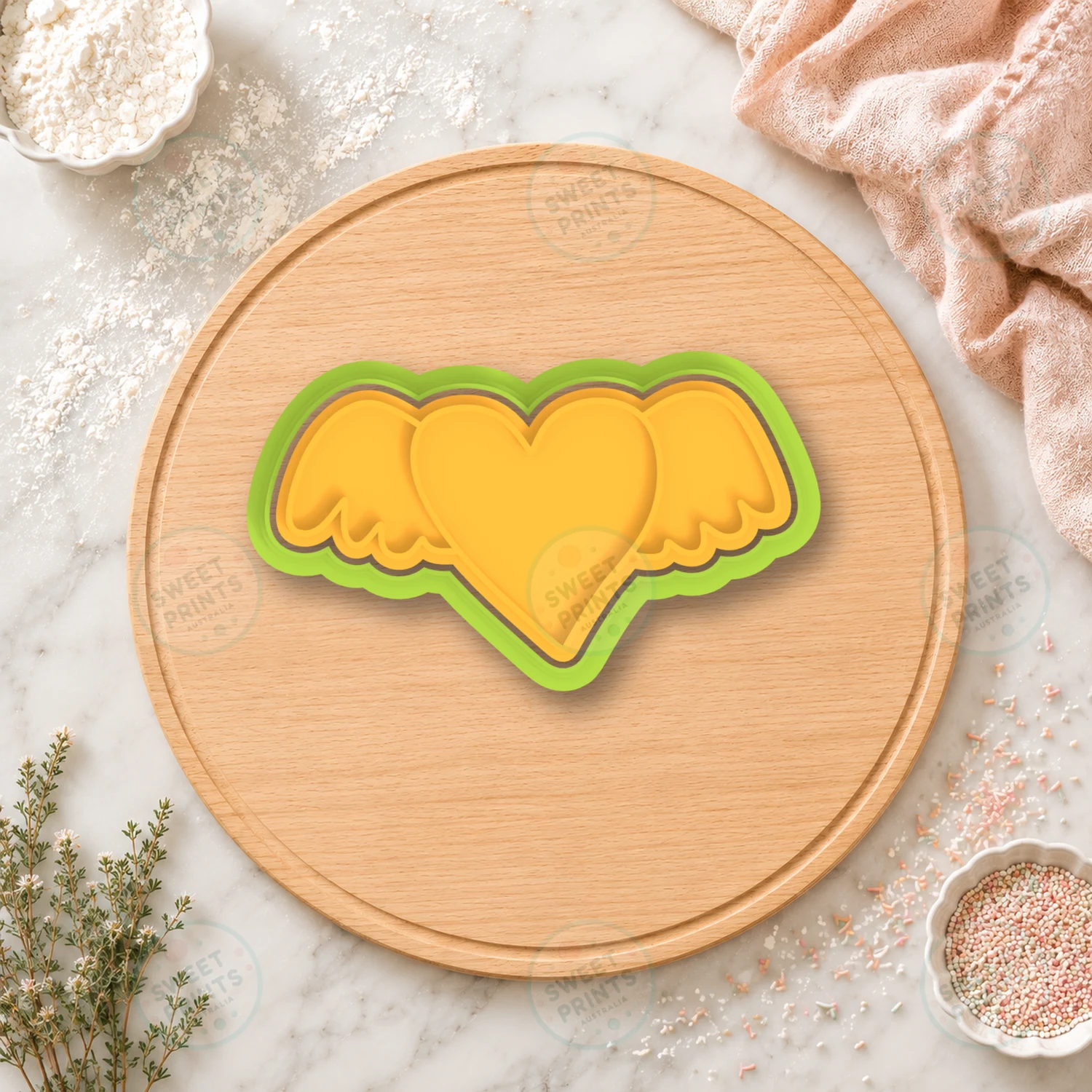 Winged Heart Cookie Cutter & Stamp cookie cutter