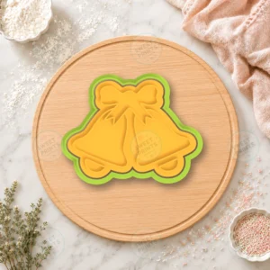 Wedding Bells with Bow Cookie Cutter & Stamp
