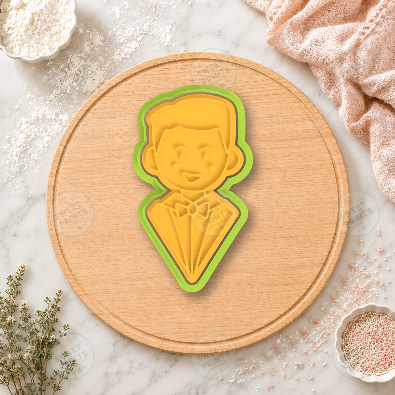 Groom Portrait Cookie Cutter & Stamp cookie cutter