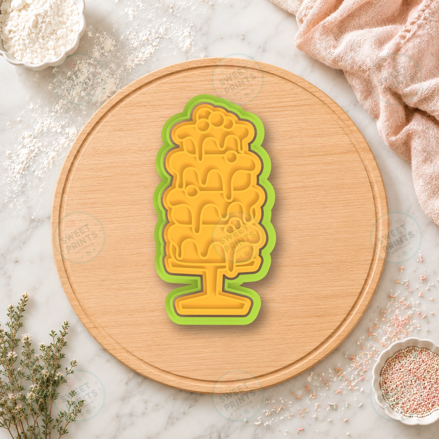 Wedding Dessert Tower Cookie Cutter & Stamp cookie cutter
