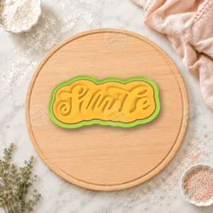 Smile Script Lettering Cookie Cutter & Stamp