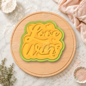 Love Wins Lettering Cookie Cutter & Stamp