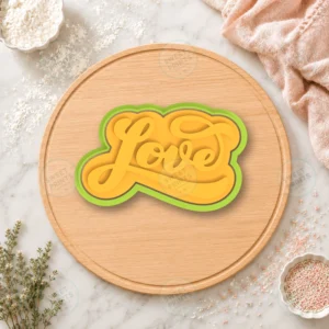 Love Script Lettering Cookie Cutter & Stamp