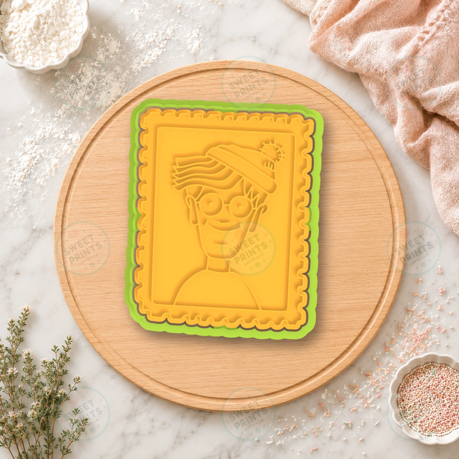 Wally Portrait Stamp Cookie Cutter & Stamp cookie cutter