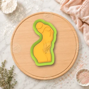 Woman Body Side Cookie Cutter & Stamp
