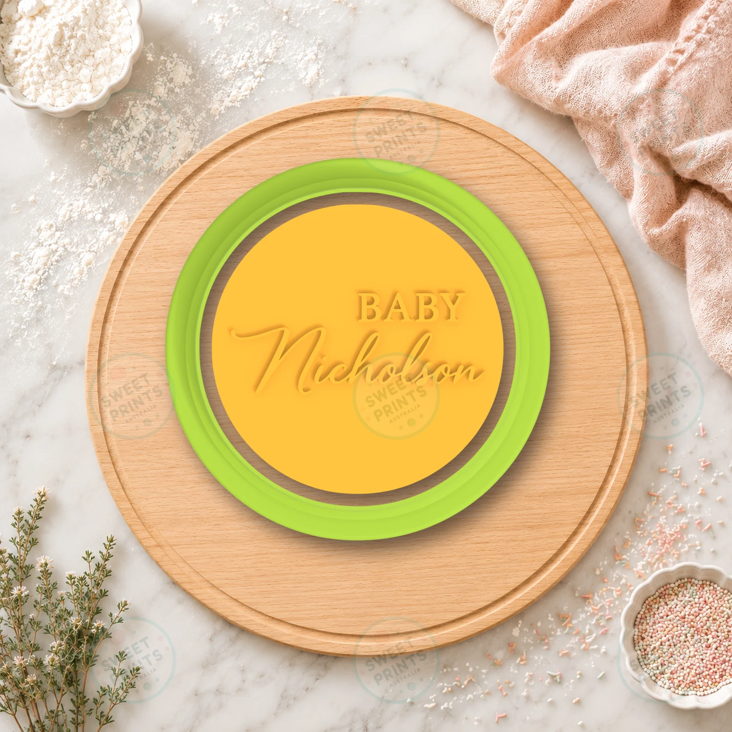 Baby Nicholson Baby Shower Cookie Cutter & Stamp cookie cutter