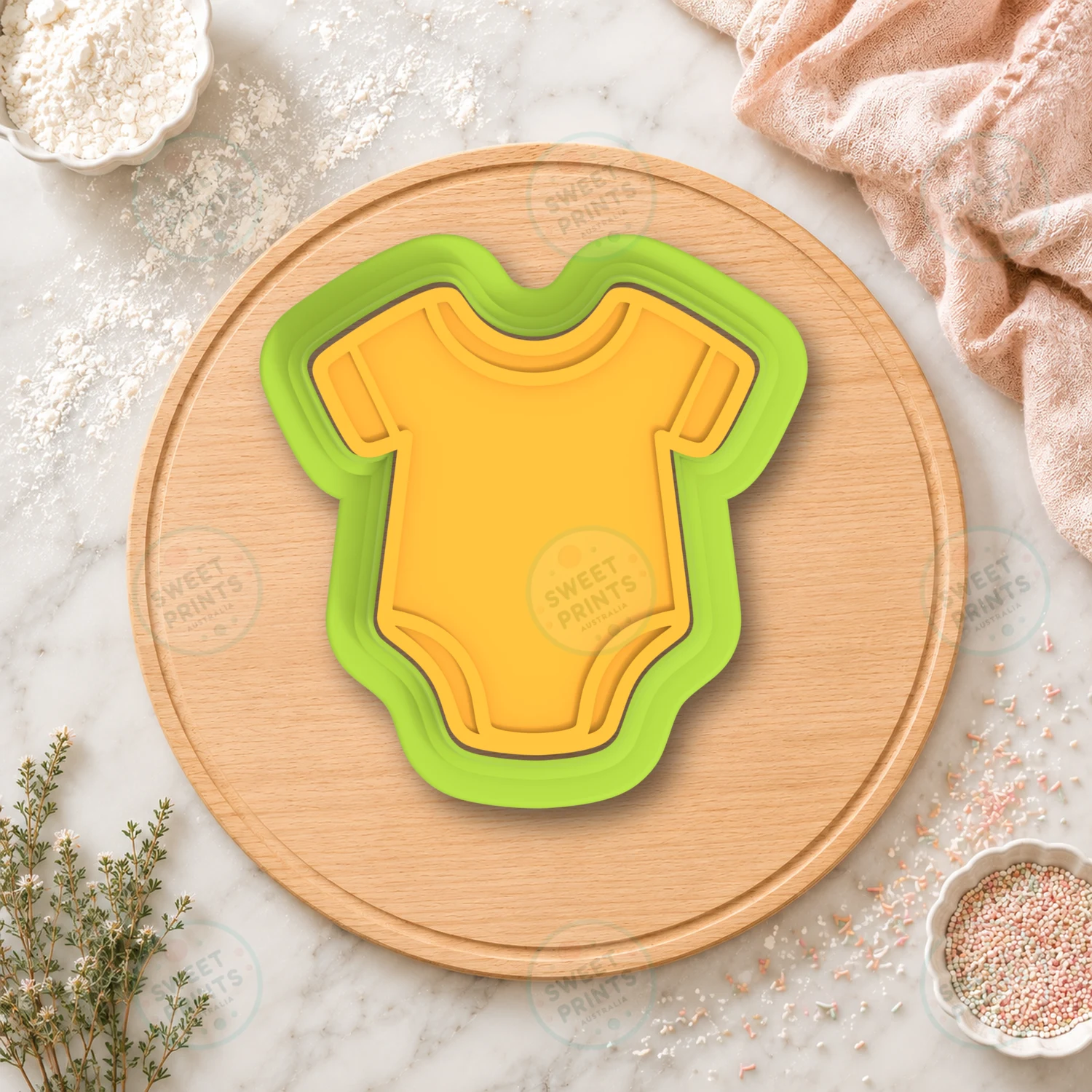 Baby Onesie Body Cookie Cutter & Stamp cookie cutter