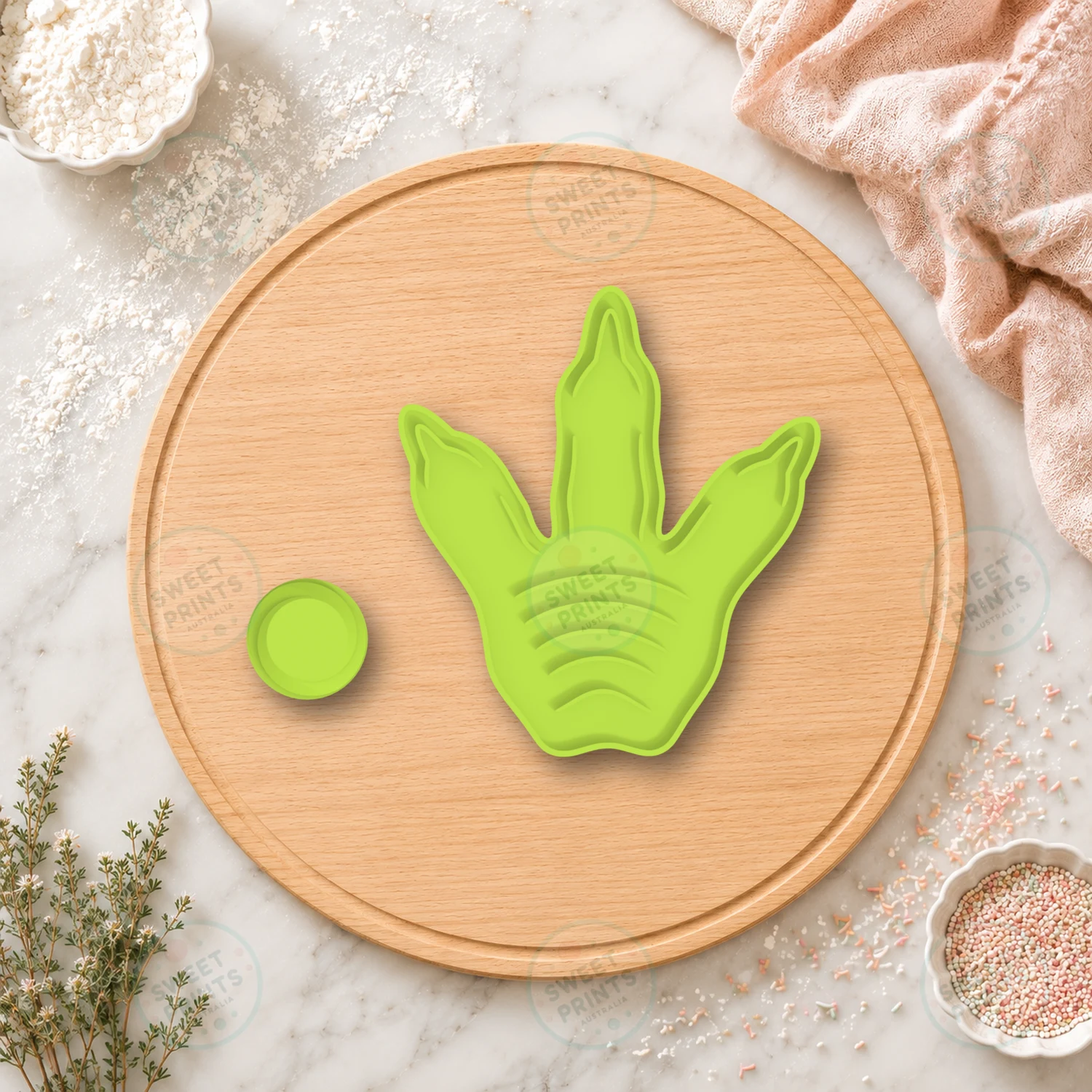 Dinosaur Foot Print Handle Cookie Cutter cookie cutter