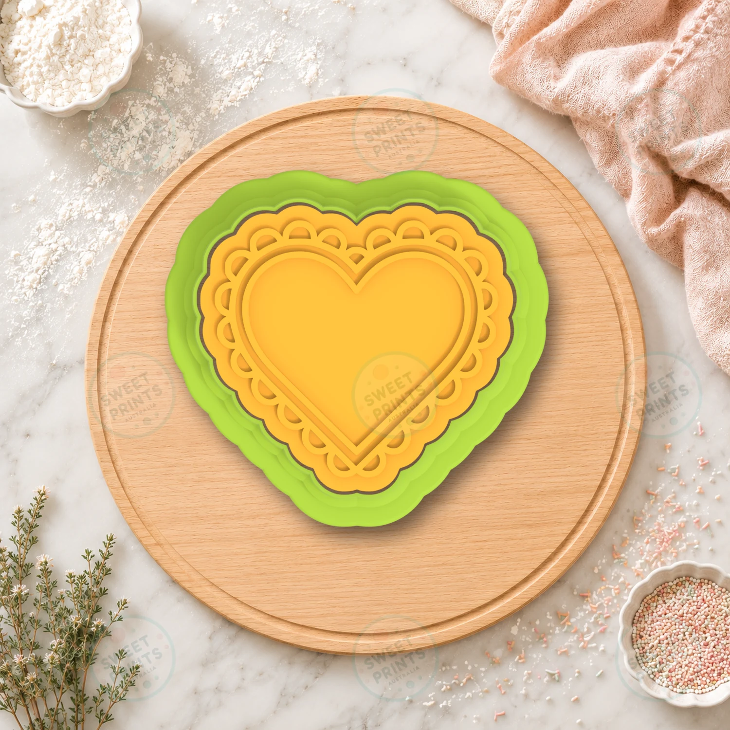 Dolly Parton Heart Cookie Cutter & Stamp cookie cutter