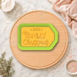 Family Christmas Ticket Cookie Cutter & Stamp