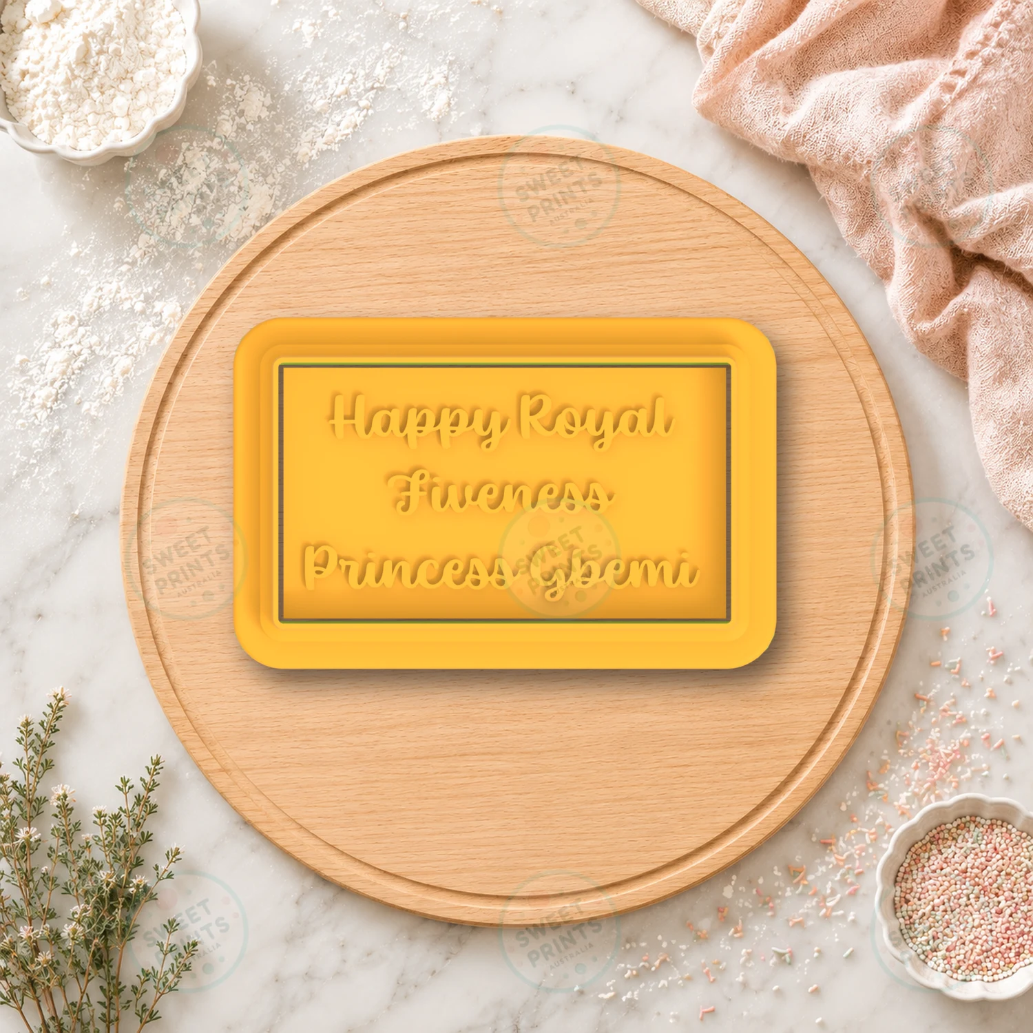 Happy Royal Fiveness Princess Gbemi Jumbo Cookie Cutter & Stamp cookie cutter