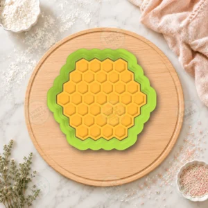 Honeycomb 8cm Cookie Cutter & Stamp