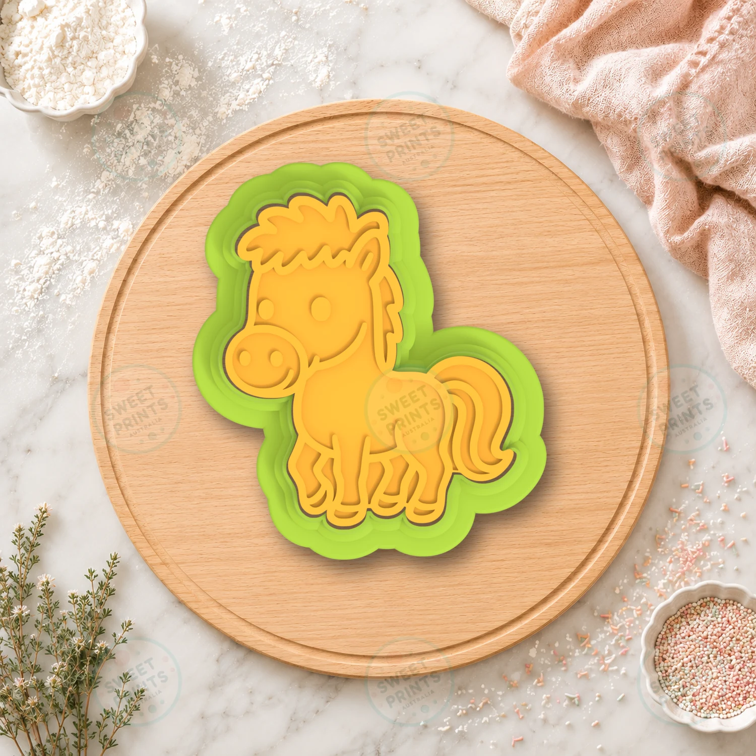 Horse Cookie Cutter & Stamp cookie cutter