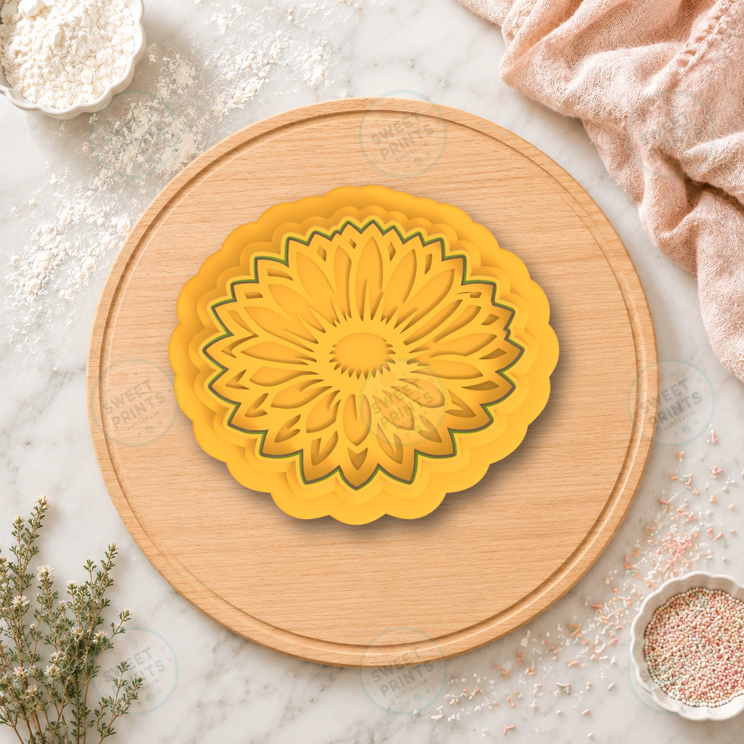 Native Everlasting Daisies Australia S&c Cookie Cutter & Stamp cookie cutter