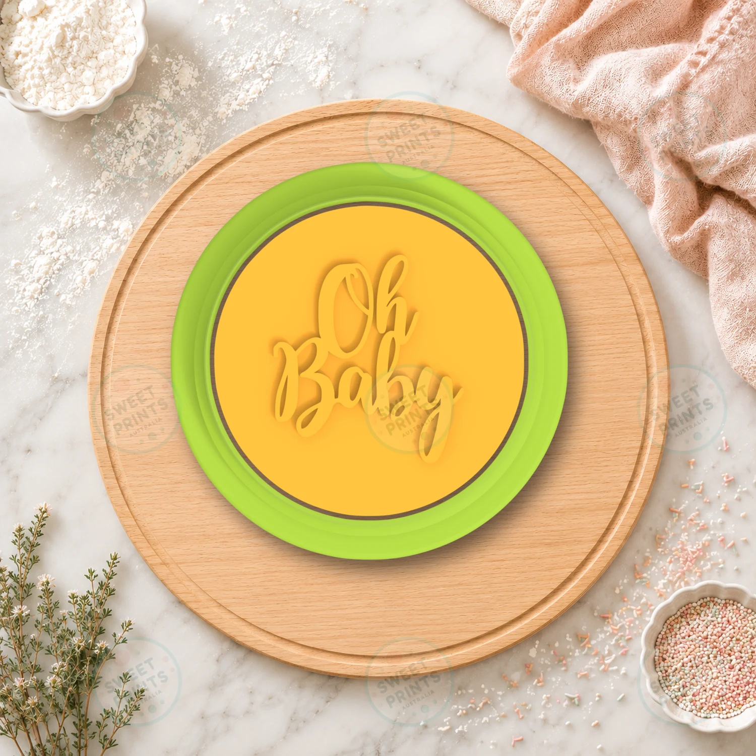 Oh Baby Embosser Cookie Cutter & Stamp cookie cutter