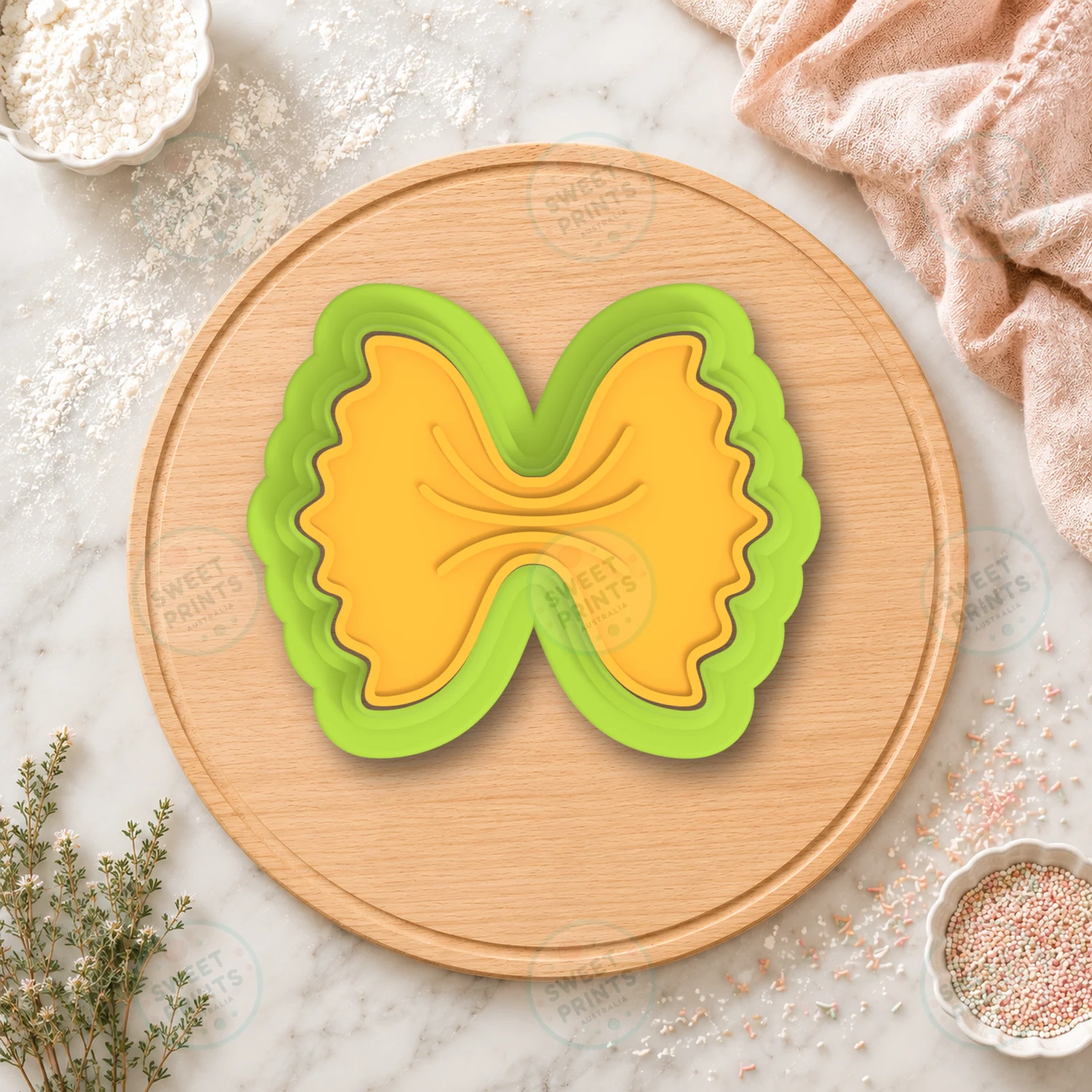 Pasta Barilla Farfalle Cookie Cutter & Stamp cookie cutter