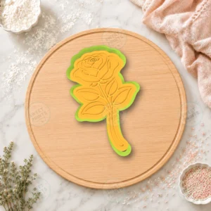 Rose Flower 3 Cookie Cutter & Stamp