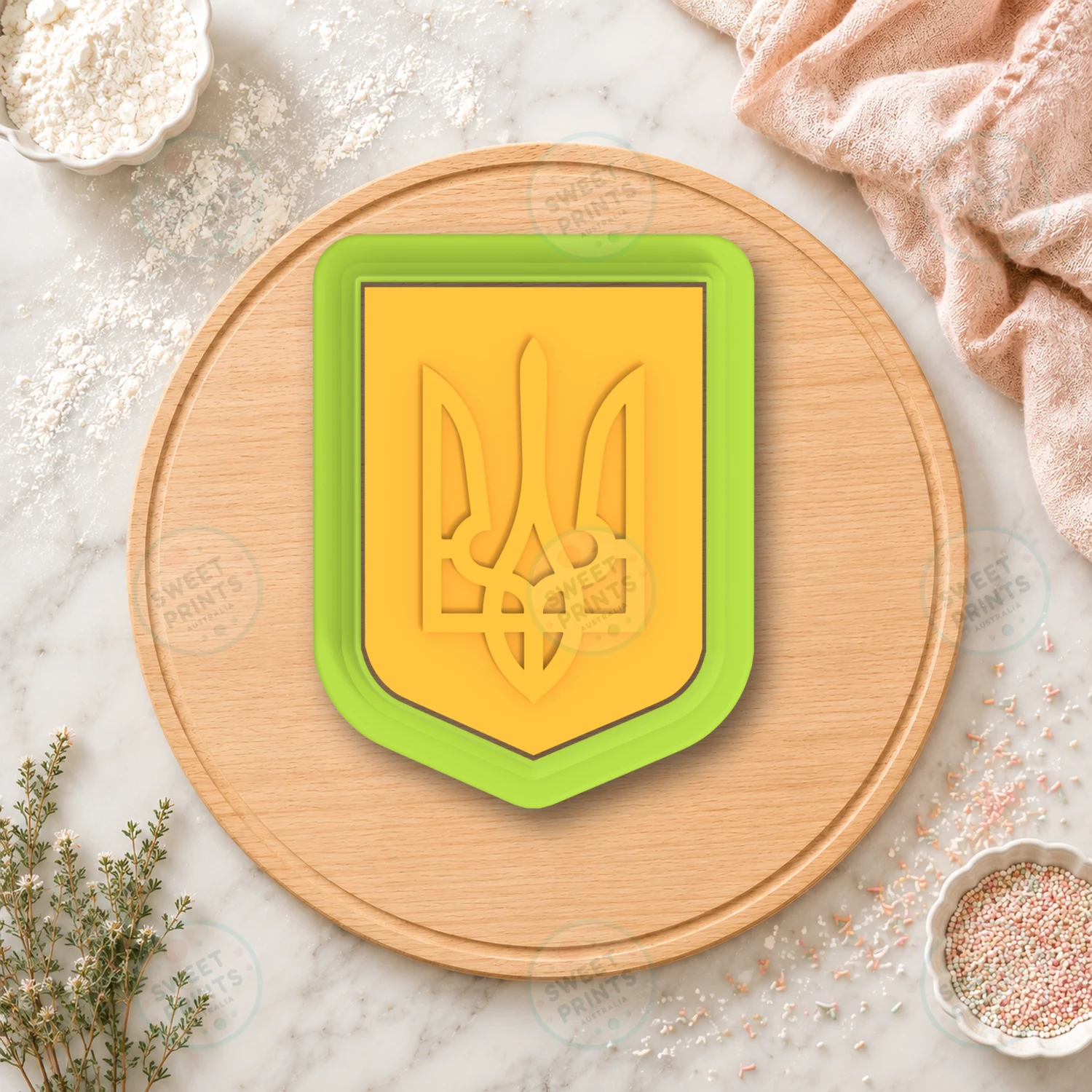 Ukraine Coat Of Arms Cookie Cutter & Stamp cookie cutter