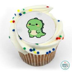 dinosaur kawaii green o