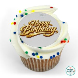 disco happy birthday gold o