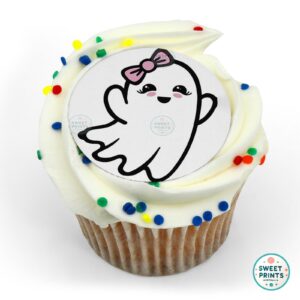 halloween ghost pink bow o