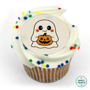 halloween ghost with pumpkin o