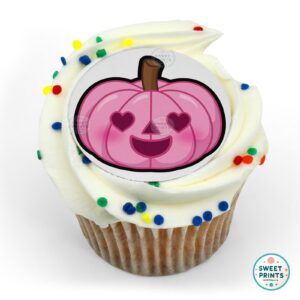 halloween pink pumpkin heart eyes o