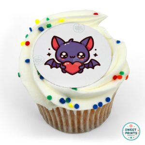 halloween purple bat heart o
