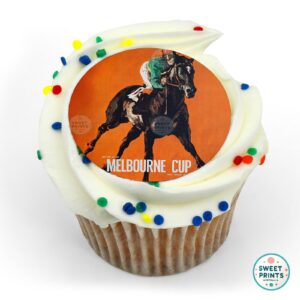 melbourne cup vintage poster orange o