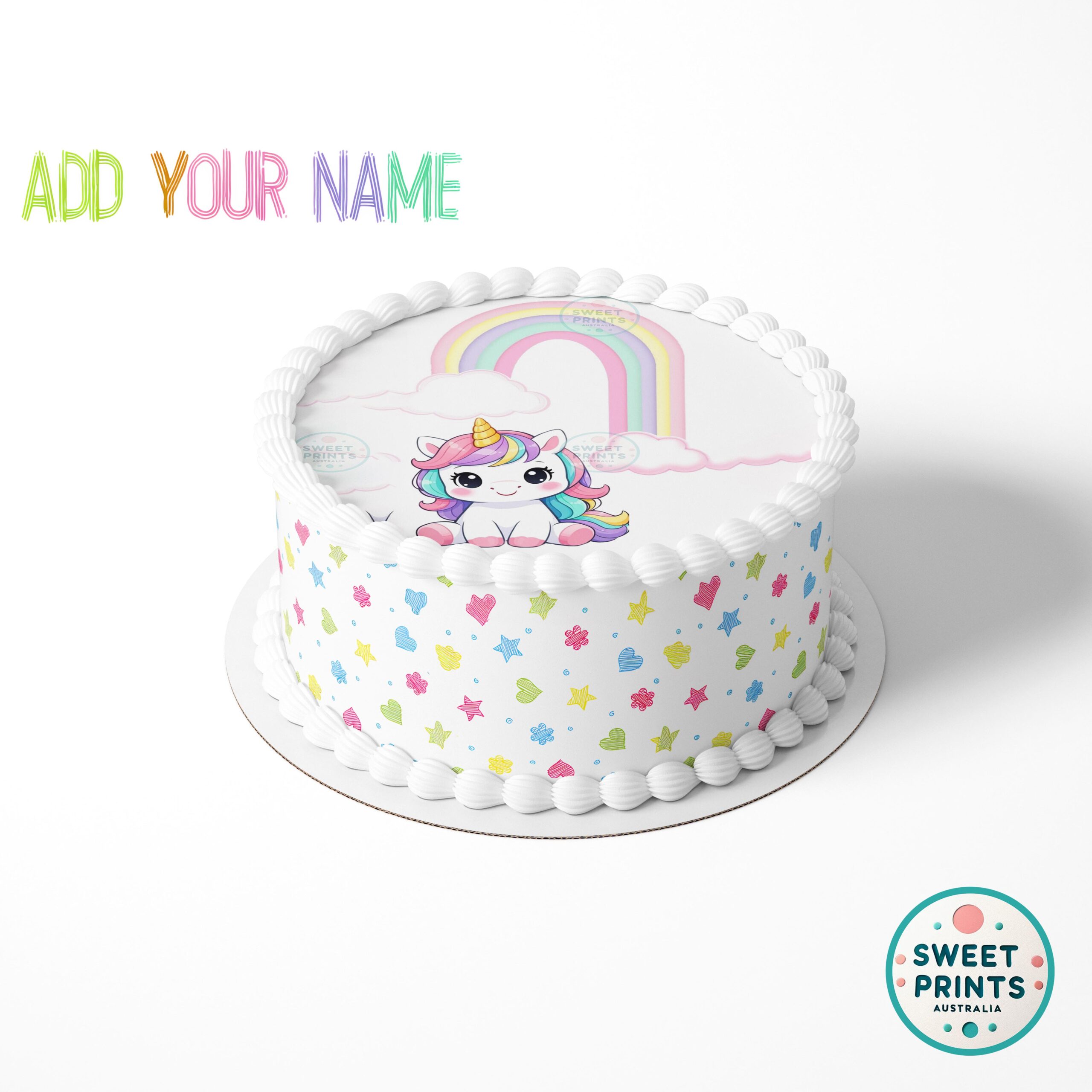 unicorn rainbow sticker o - Image 2