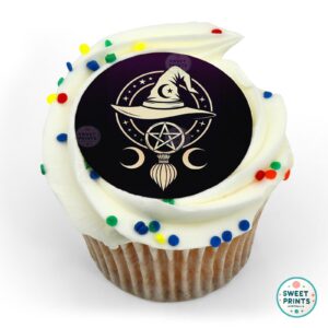 witch hat pentacle purple o