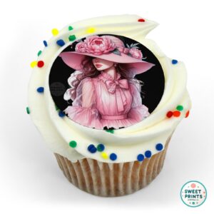 melbourne cup pink hat lady o